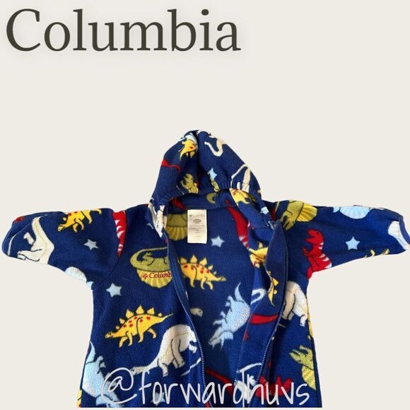 Columbia Dinosaur Fleece Bunting - Size 6 Months - Picture 5 of 8